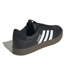Sneakers da uomo nere in pelle scamosciata con logo adidas VL Court 3.0