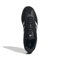 Sneakers da uomo nere in pelle scamosciata con logo adidas VL Court 3.0