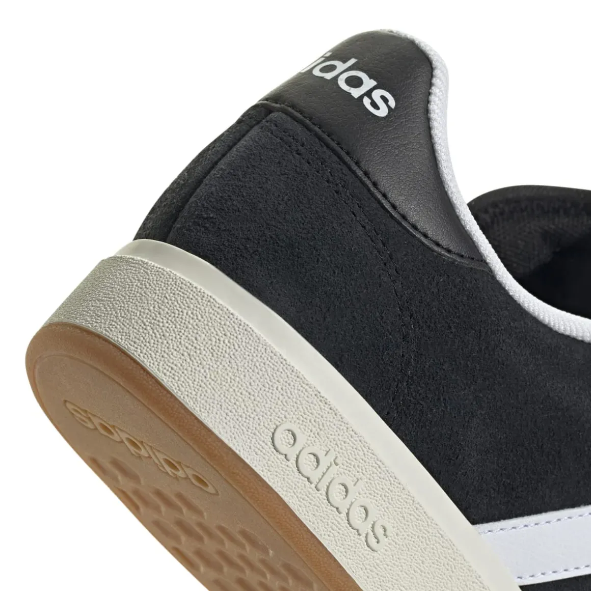 Sneakers da uomo nere in pelle con logo adidas Grand Court Base 00s