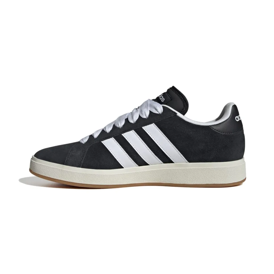 Sneakers da uomo nere in pelle con logo adidas Grand Court Base 00s