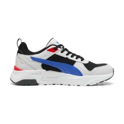 Sneakers da Uomo nere in tessuto con accenti blu e rossi Puma Trinity 2