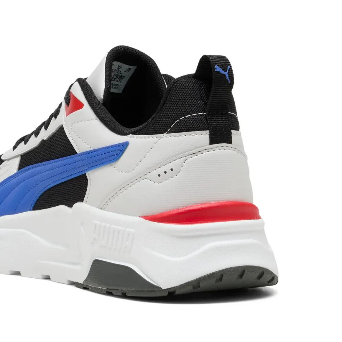 Sneakers da Uomo nere in tessuto con accenti blu e rossi Puma Trinity 2