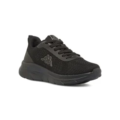 Sneakers da uomo nere Kappa in tessuto mesh traspirante