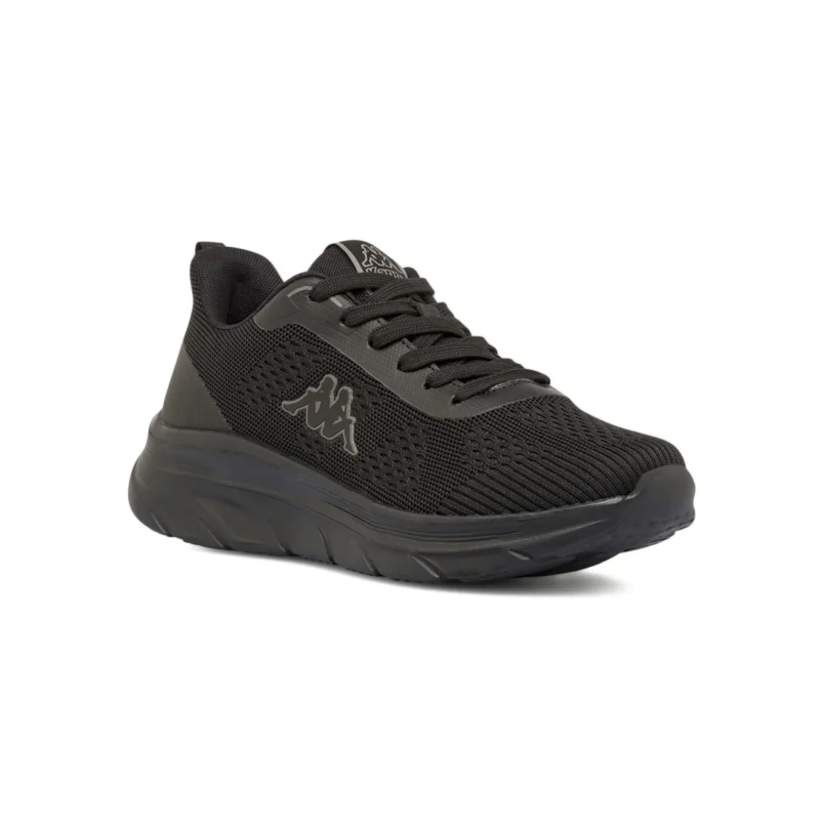 Sneakers da uomo nere Kappa in tessuto mesh traspirante