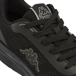 Sneakers da uomo nere Kappa in tessuto mesh traspirante