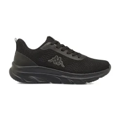 Sneakers da uomo nere Kappa in tessuto mesh traspirante
