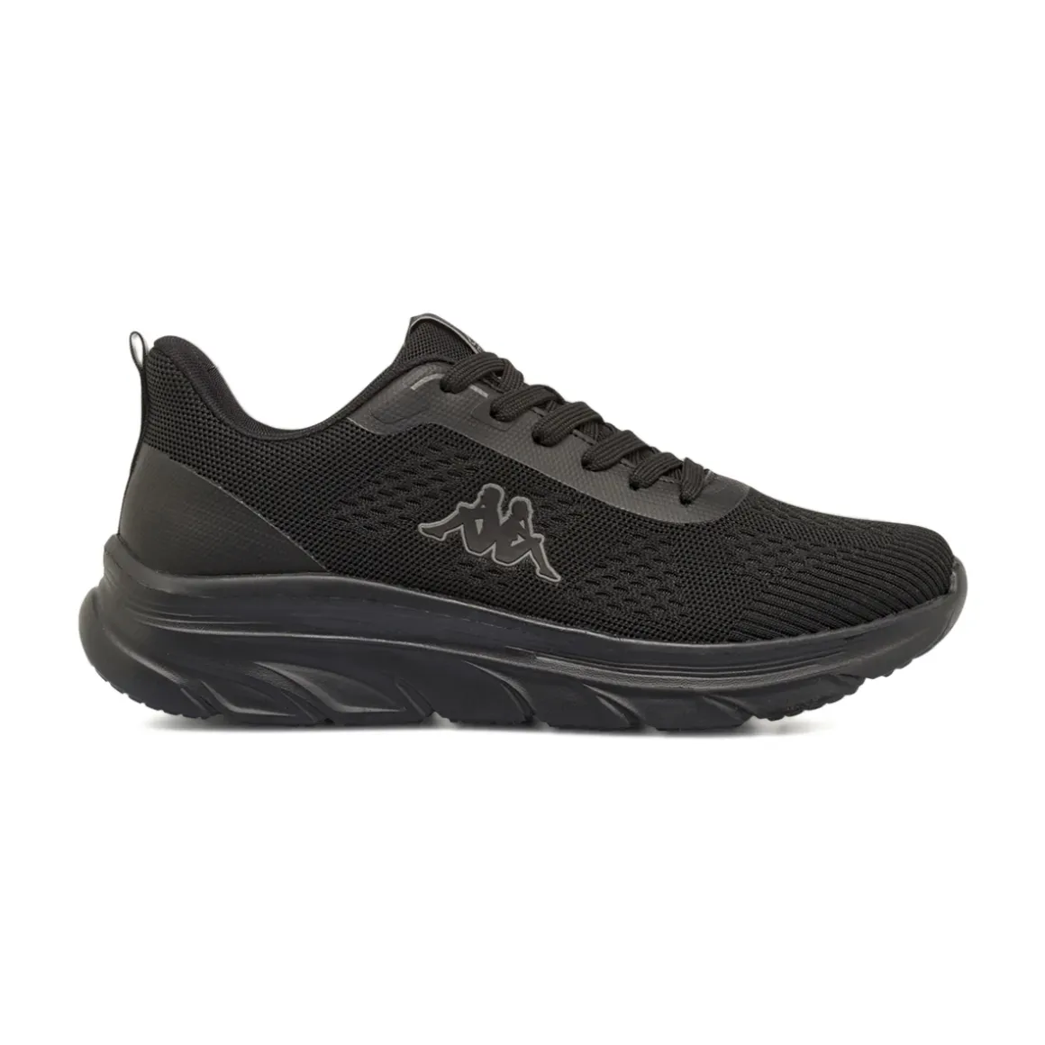 Sneakers da uomo nere Kappa in tessuto mesh traspirante