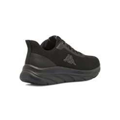 Sneakers da uomo nere Kappa in tessuto mesh traspirante