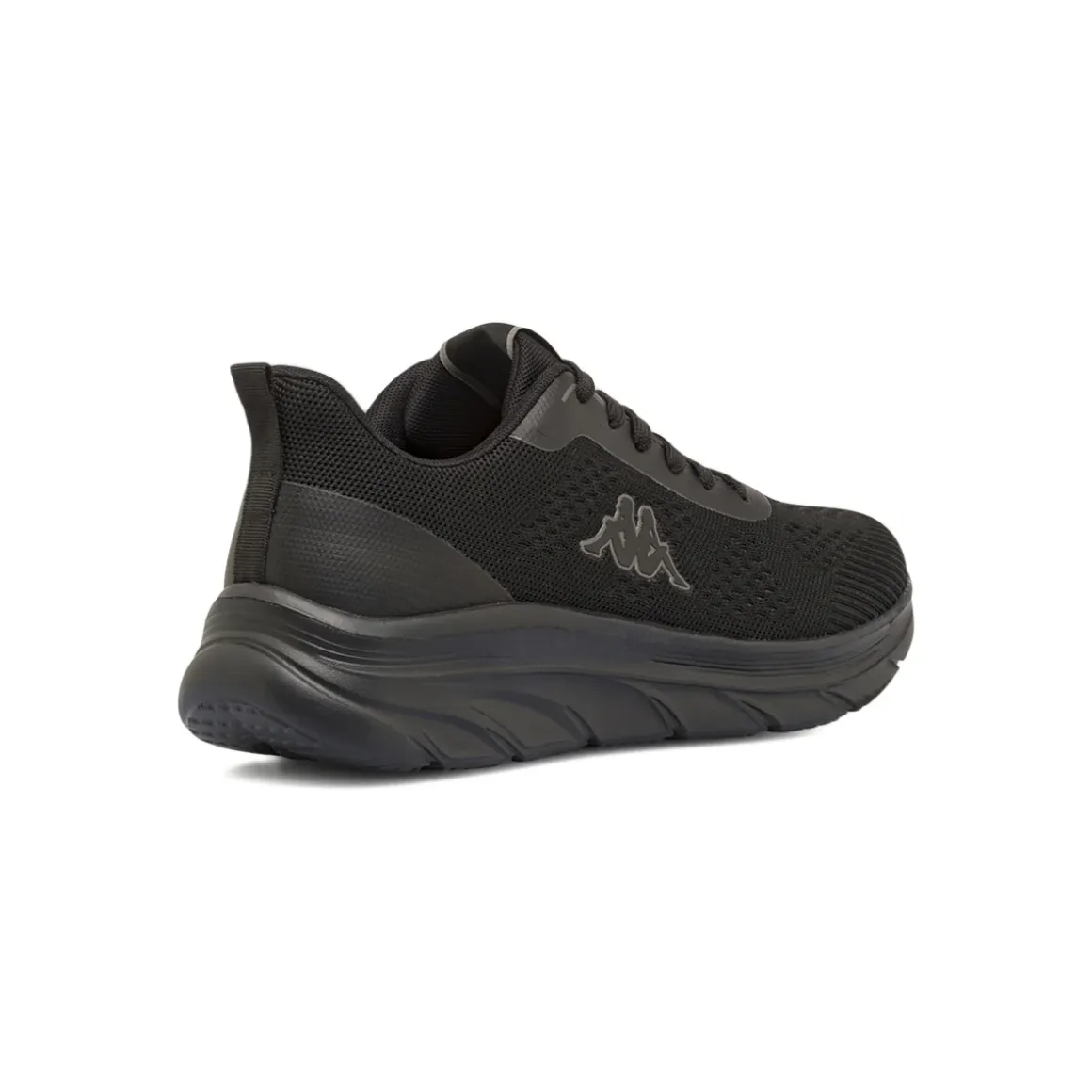 Sneakers da uomo nere Kappa in tessuto mesh traspirante