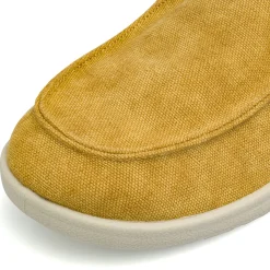 Sneakers da Uomo ocra in tela con lacci elastici Riflessi Urbani