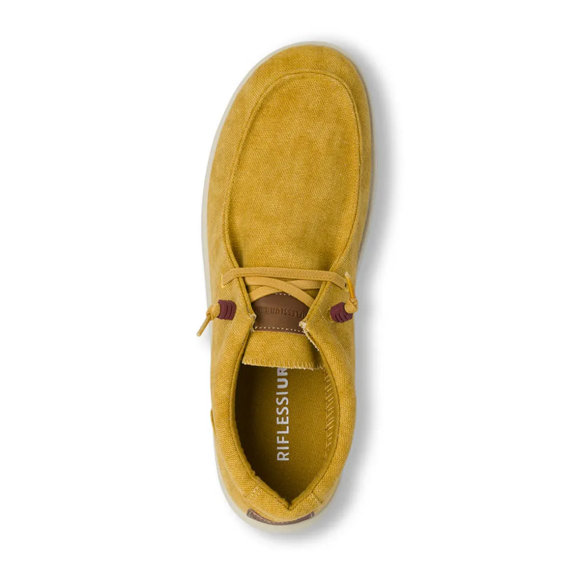Sneakers da Uomo ocra in tela con lacci elastici Riflessi Urbani