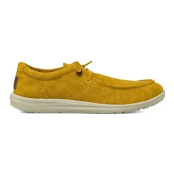 Sneakers da Uomo ocra in tela con lacci elastici Riflessi Urbani