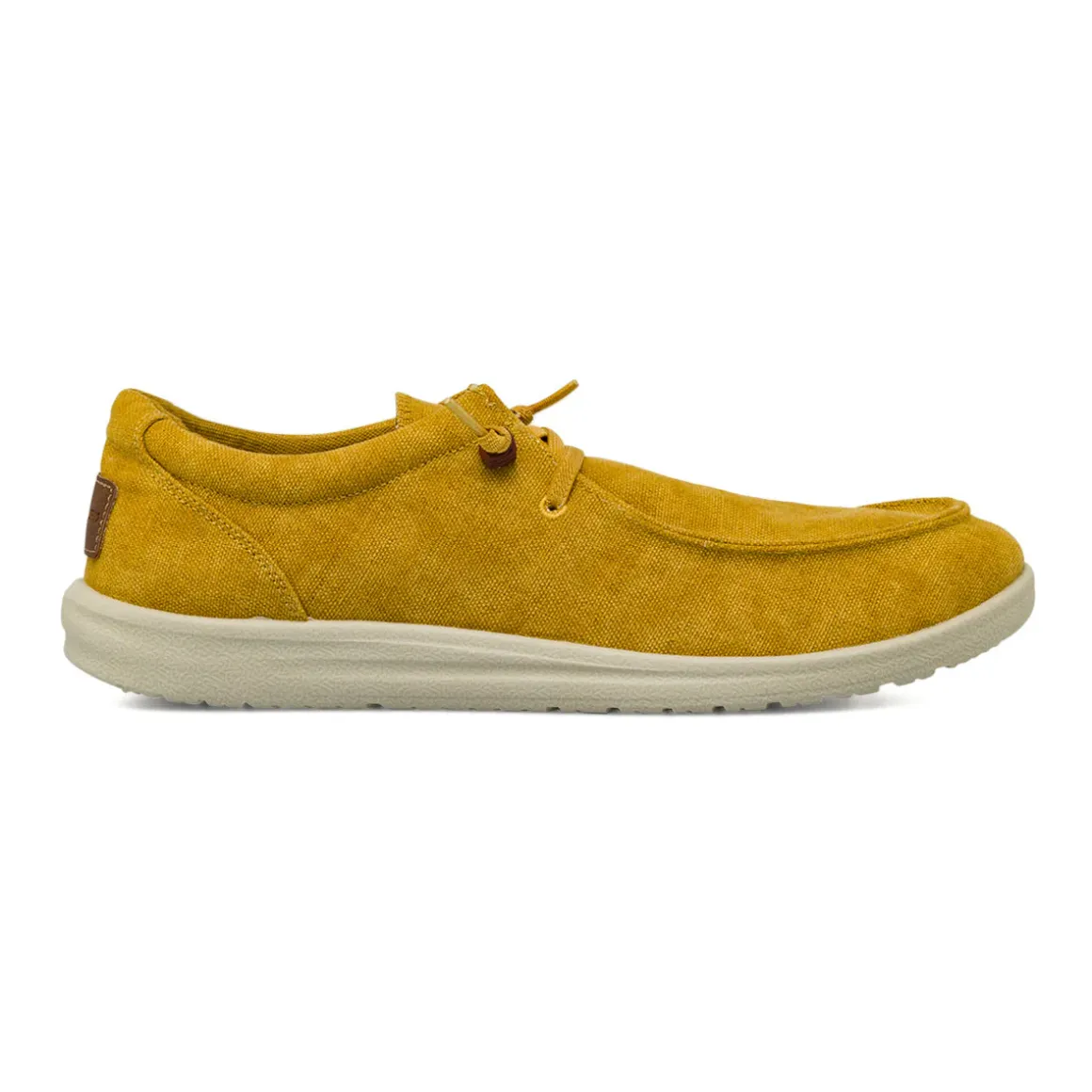 Sneakers da Uomo ocra in tela con lacci elastici Riflessi Urbani