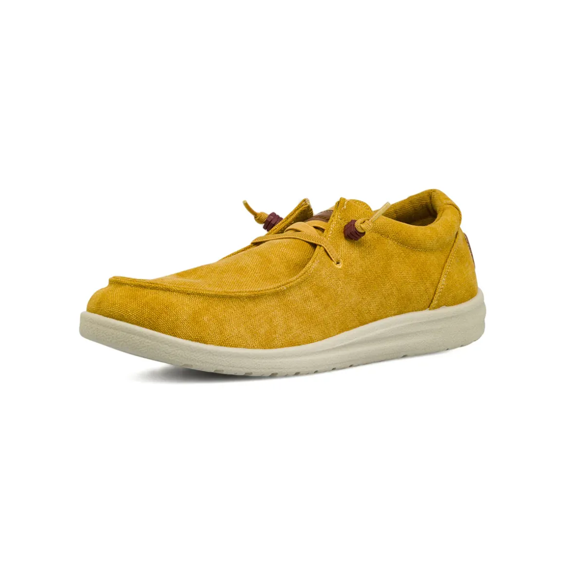 Sneakers da Uomo ocra in tela con lacci elastici Riflessi Urbani