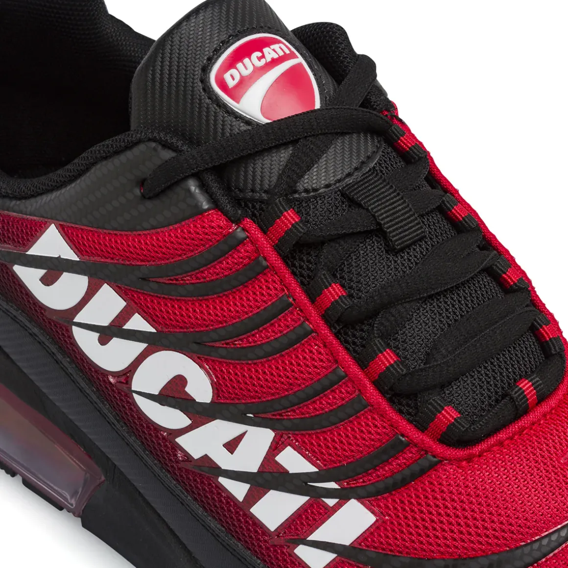 Sneakers da Uomo rosse e nere con ammortizzazione ad aria Ducati