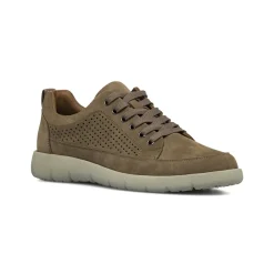 Sneakers da Uomo taupe effetto scamosciato Primopiano