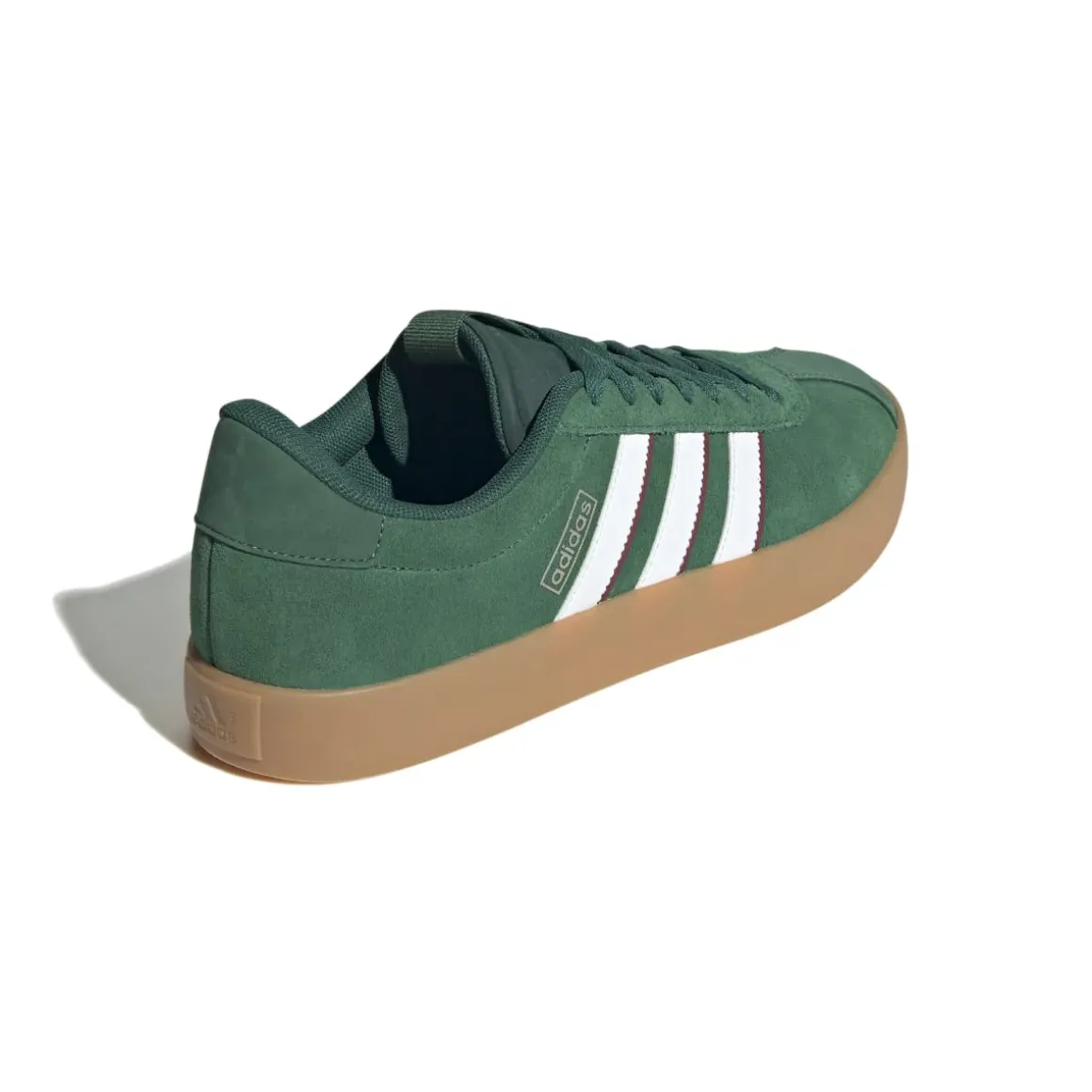 Sneakers da uomo verde scuro in pelle con logo adidas VL Court 3.0
