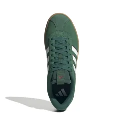 Sneakers da uomo verde scuro in pelle con logo adidas VL Court 3.0
