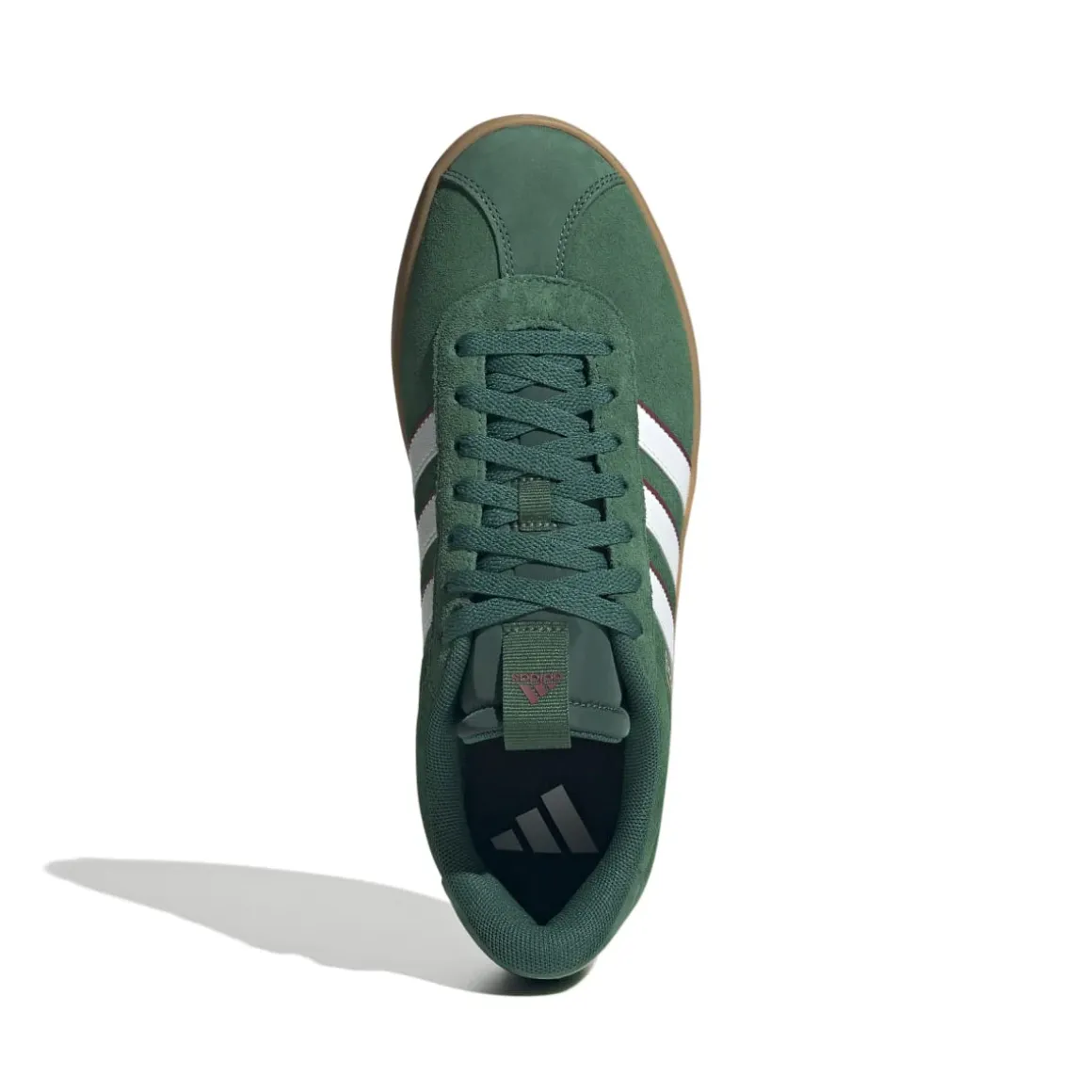 Sneakers da uomo verde scuro in pelle con logo adidas VL Court 3.0