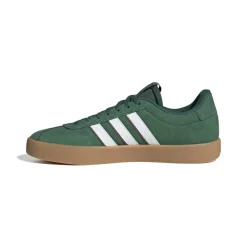 Sneakers da uomo verde scuro in pelle con logo adidas VL Court 3.0