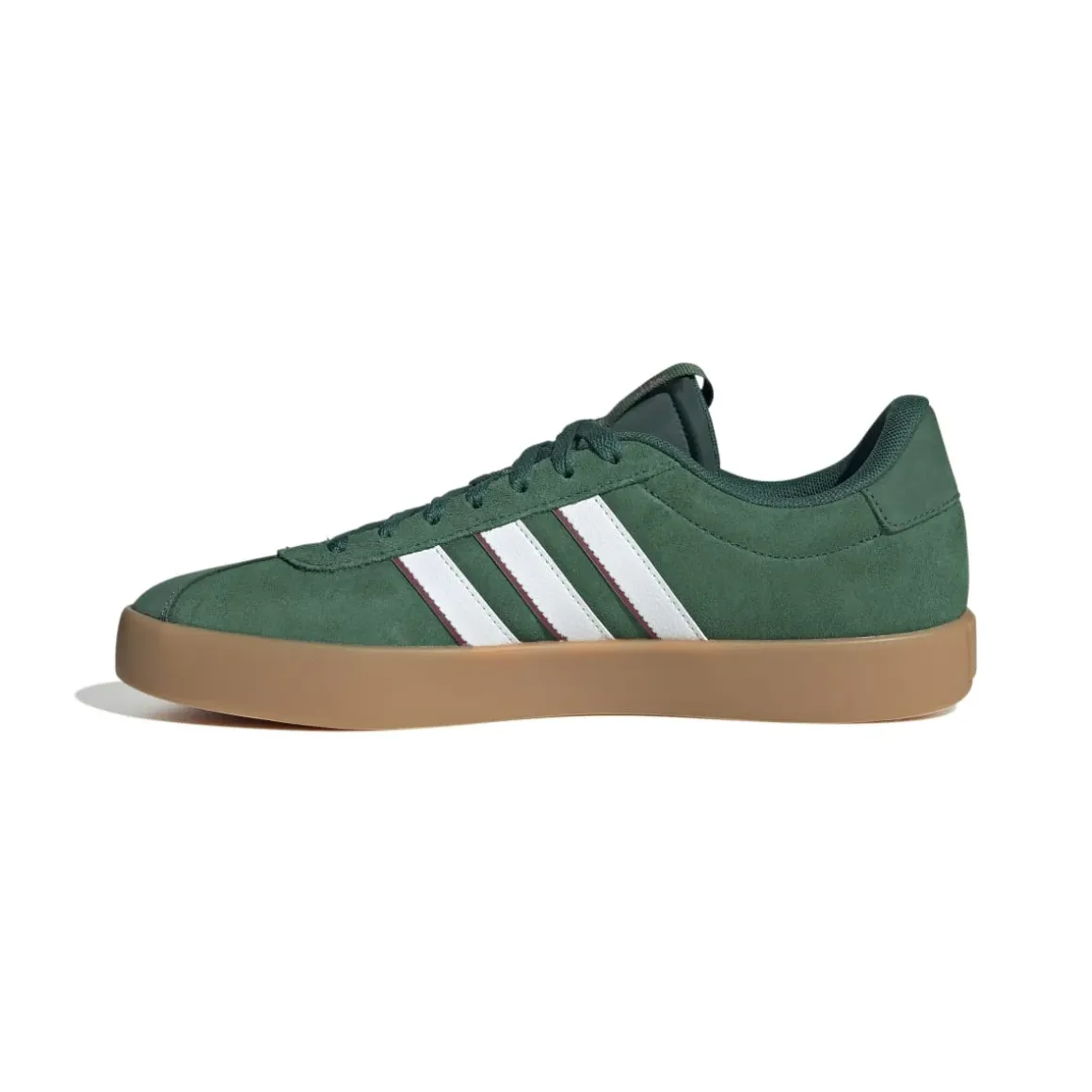 Sneakers da uomo verde scuro in pelle con logo adidas VL Court 3.0