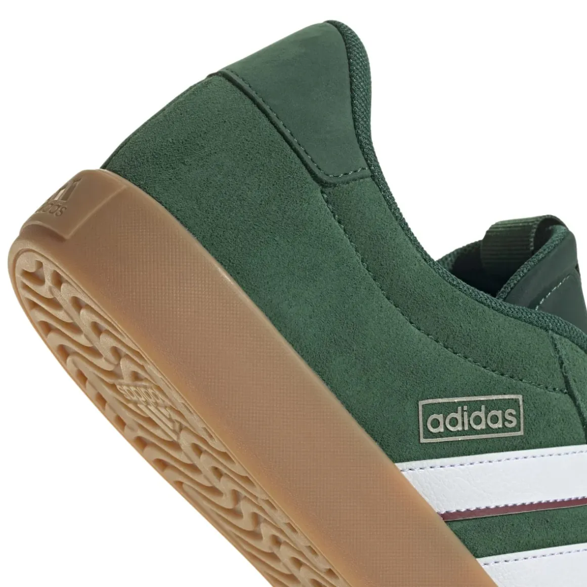 Sneakers da uomo verde scuro in pelle con logo adidas VL Court 3.0