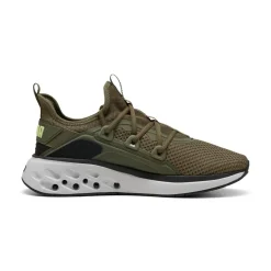 Sneakers da Uomo verdi militare in tessuto con tecnologia Softride Puma