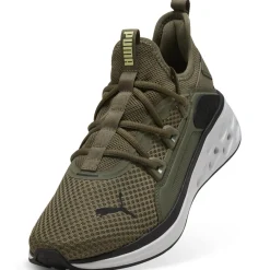 Sneakers da Uomo verdi militare in tessuto con tecnologia Softride Puma