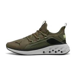 Sneakers da Uomo verdi militare in tessuto con tecnologia Softride Puma