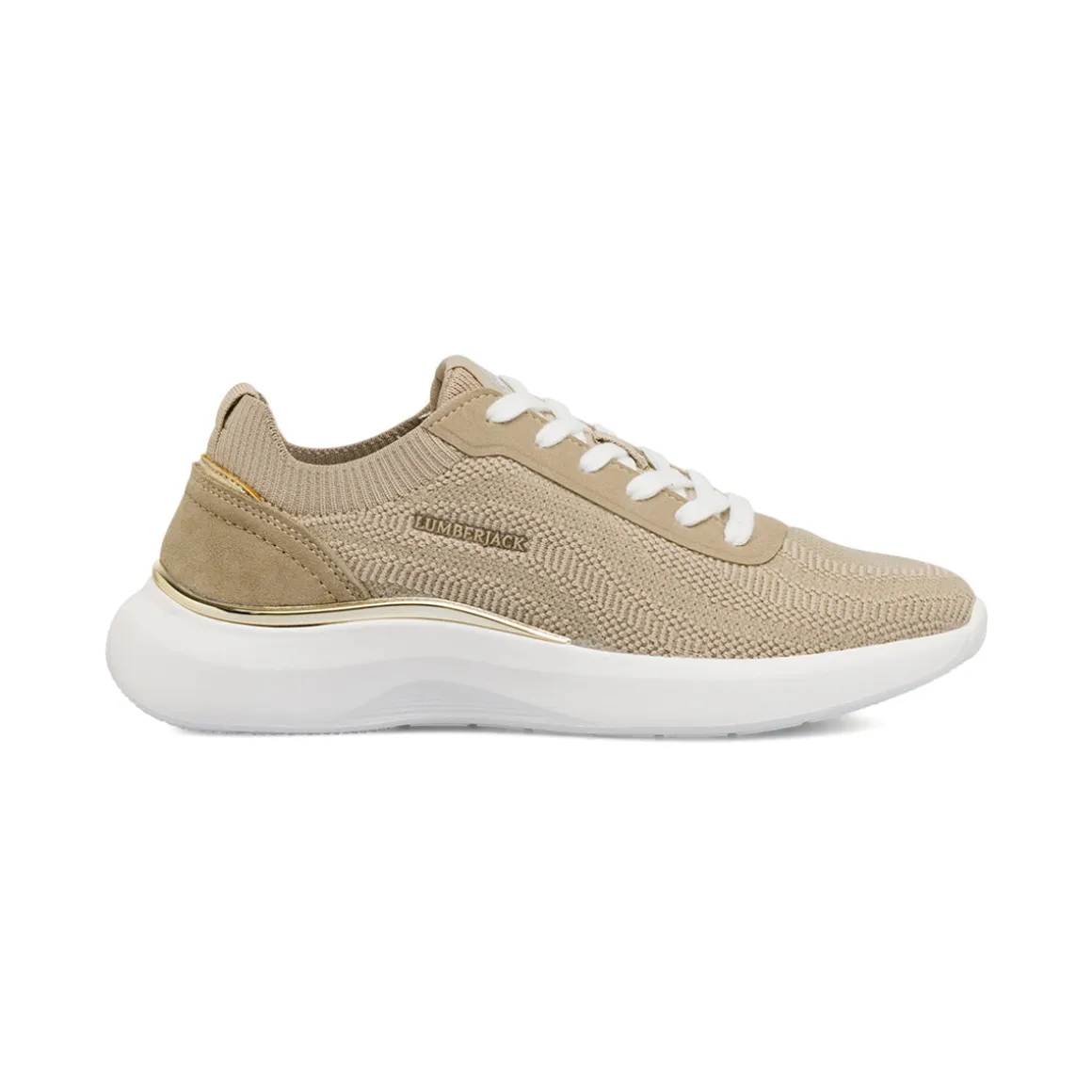 Sneakers Donna Beige in tessuto tecnico effetto scamosciato Lumberjack