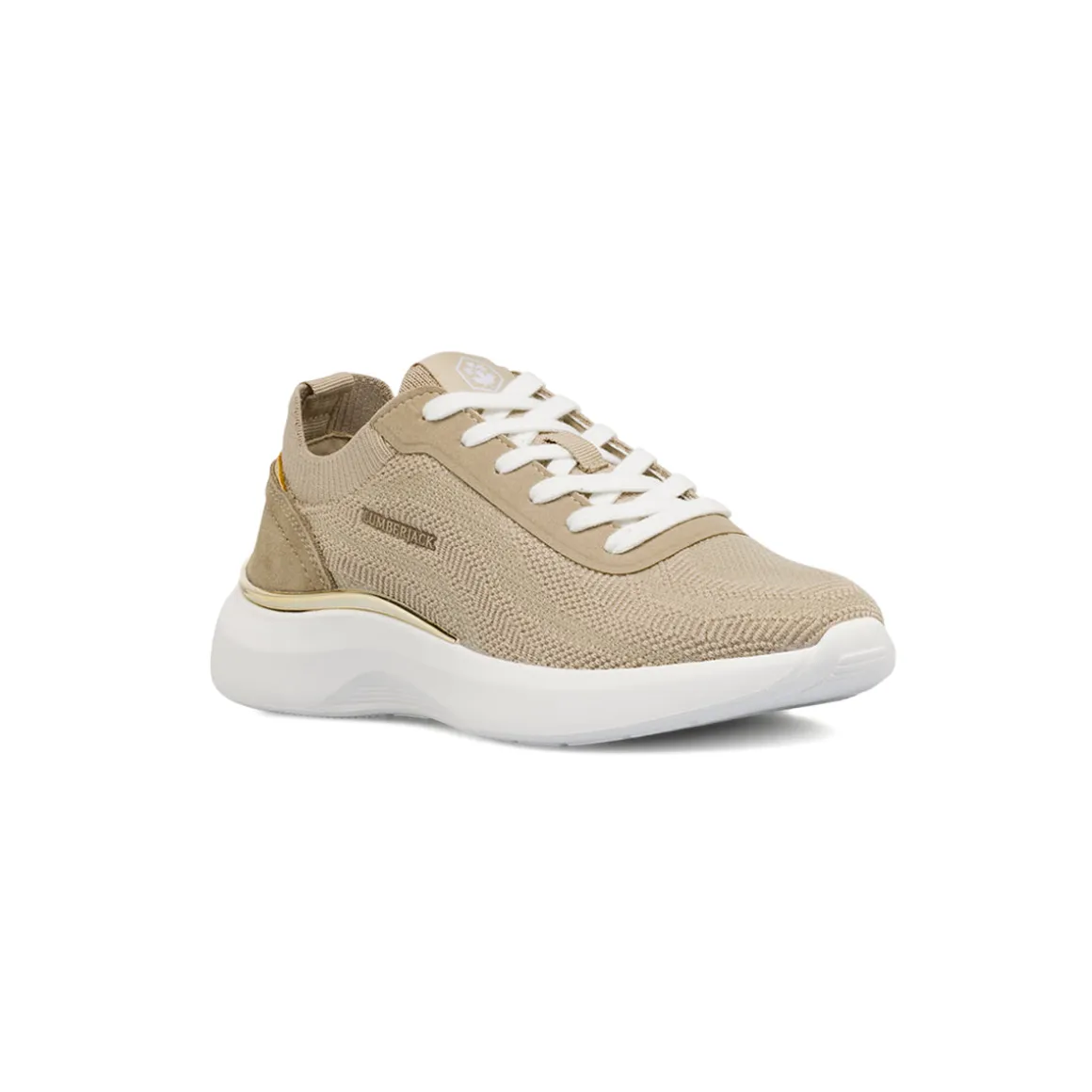 Sneakers Donna Beige in tessuto tecnico effetto scamosciato Lumberjack