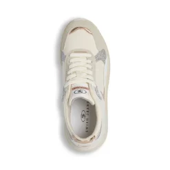 Sneakers donna Swish Jeans bianche con glitter e inserti metallizzati