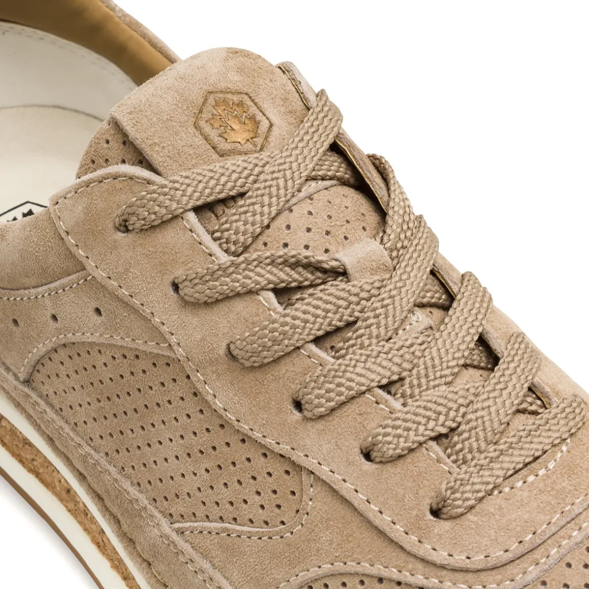 Sneakers eleganti da Uomo beige in pelle scamosciata Lumberjack