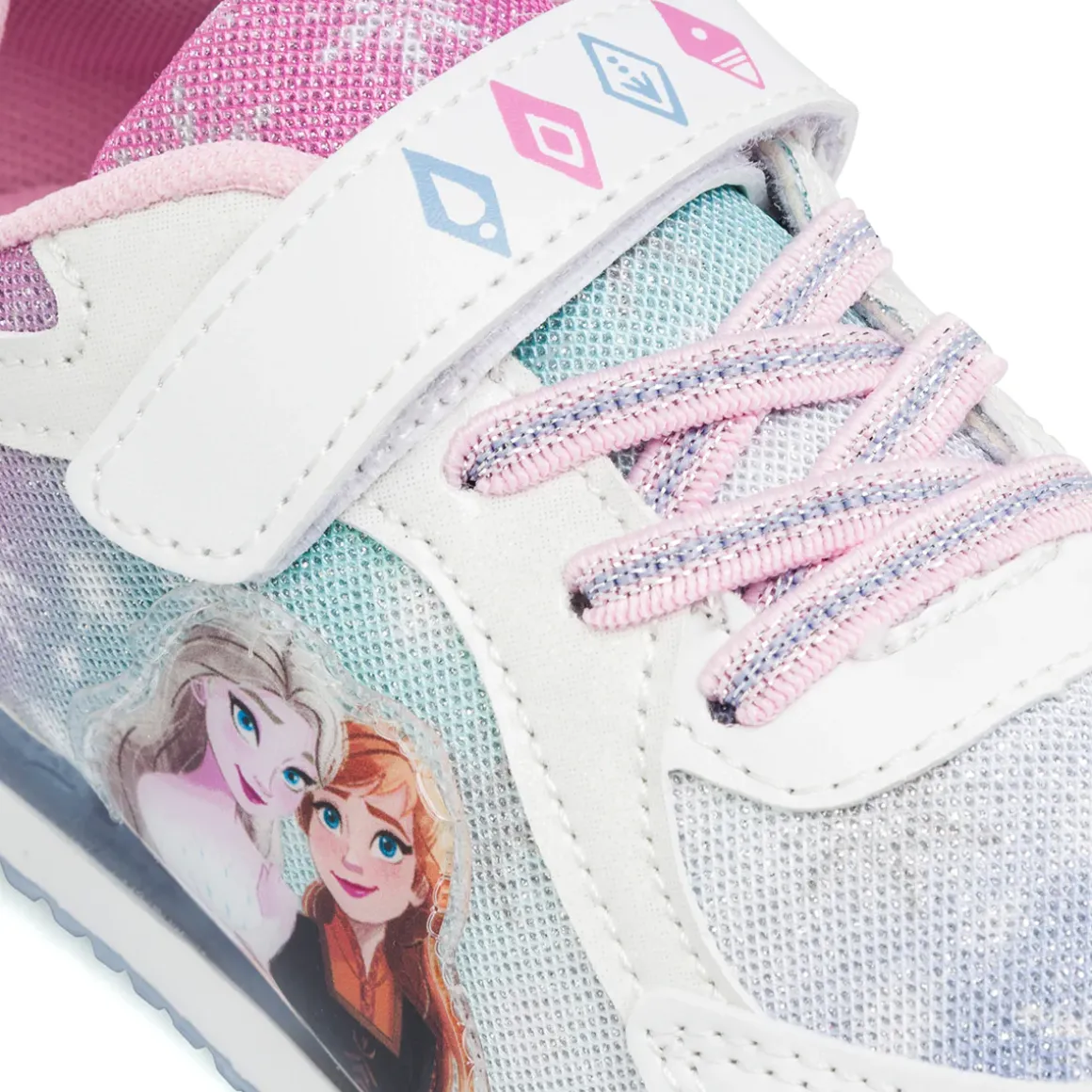 Sneakers Frozen bianche da Bambina con luci e stampa Frozen