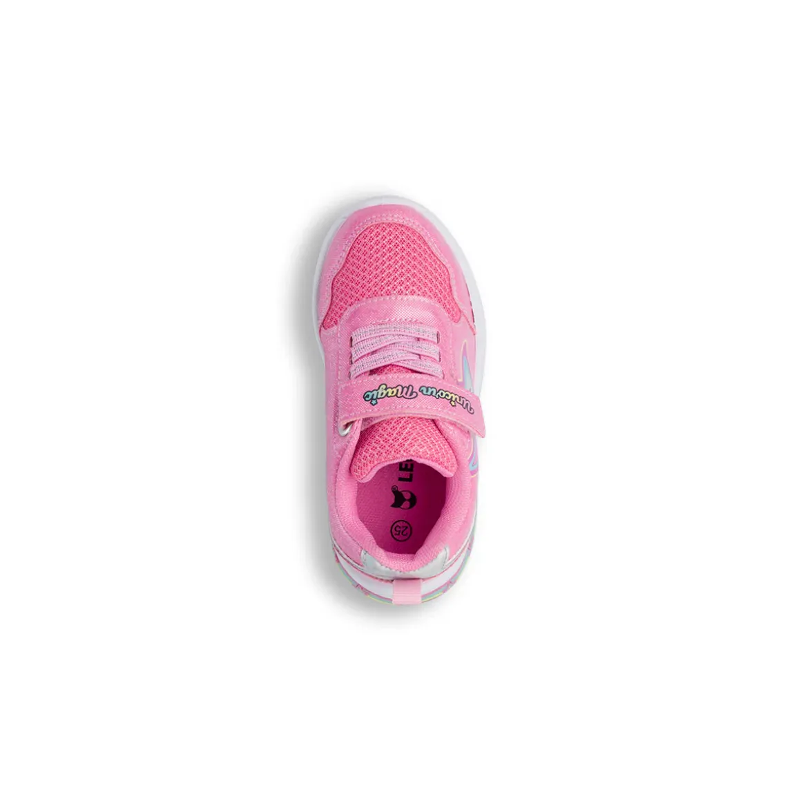 Sneakers fucsia da Bambina con luci e stampa Unicorno