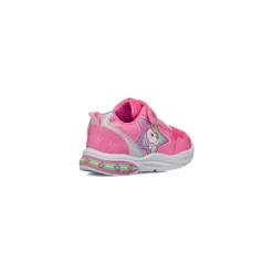 Sneakers fucsia da Bambina con luci e stampa Unicorno