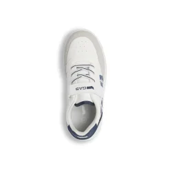 Sneakers Gas da Ragazzo bianche con strappo e dettagli navy
