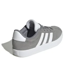 Sneakers grigie da ragazzo con strisce bianche adidas VL Court 3.0 K
