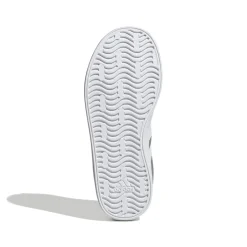 Sneakers grigie da ragazzo con strisce bianche adidas VL Court 3.0 K