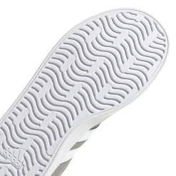 Sneakers grigie da ragazzo con strisce bianche adidas VL Court 3.0 K