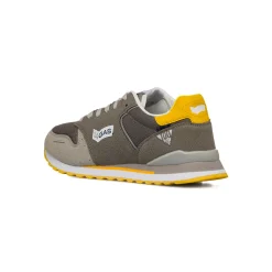 Sneakers grigie da Uomo con dettaglio giallo Gas
