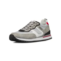Sneakers grigie da Uomo con dettagli rossi e neri Ducati