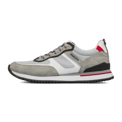Sneakers grigie da Uomo con dettagli rossi e neri Ducati