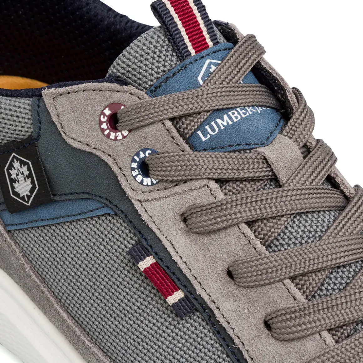 Sneakers grigie da Uomo con dettagli effetto scamosciato Lumberjack