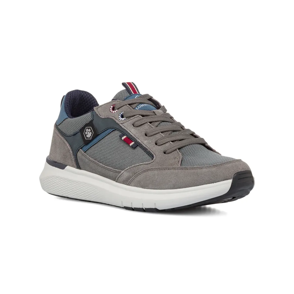 Sneakers grigie da Uomo con dettagli effetto scamosciato Lumberjack