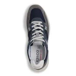 Sneakers grigie da Uomo con effetto scamosciato e Memory Foam Igi&Co