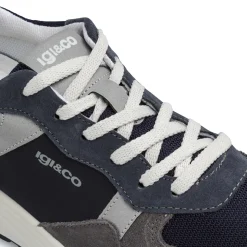 Sneakers grigie da Uomo con effetto scamosciato e Memory Foam Igi&Co