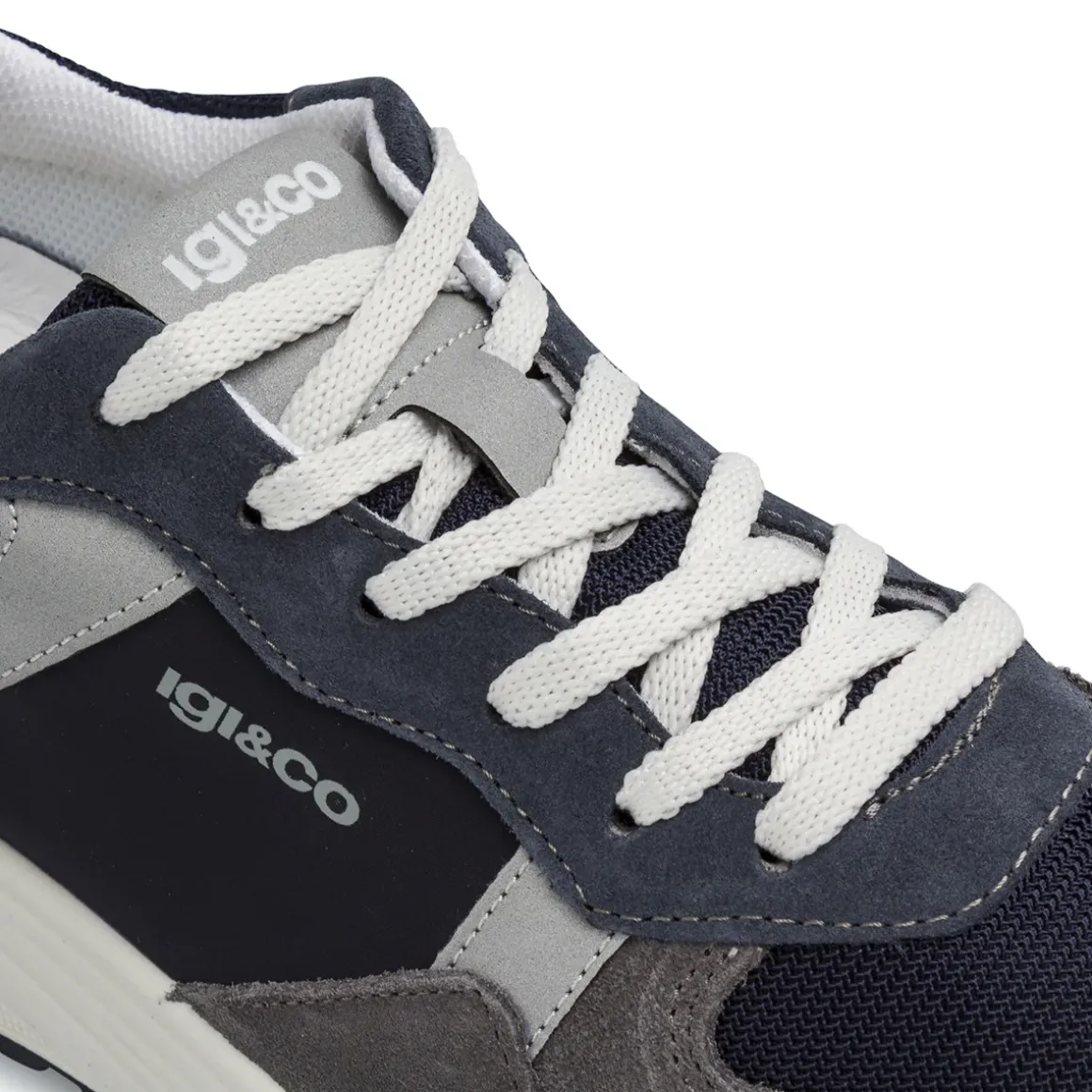 Sneakers grigie da Uomo con effetto scamosciato e Memory Foam Igi&Co