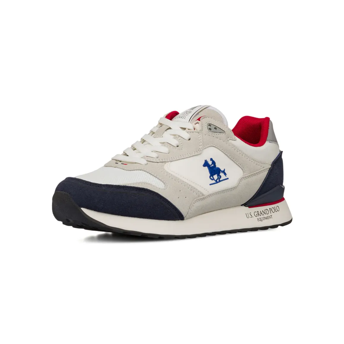 Sneakers grigie da Uomo con inserti in contrasto e logo U.S. Grand Polo