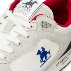 Sneakers grigie da Uomo con inserti in contrasto e logo U.S. Grand Polo